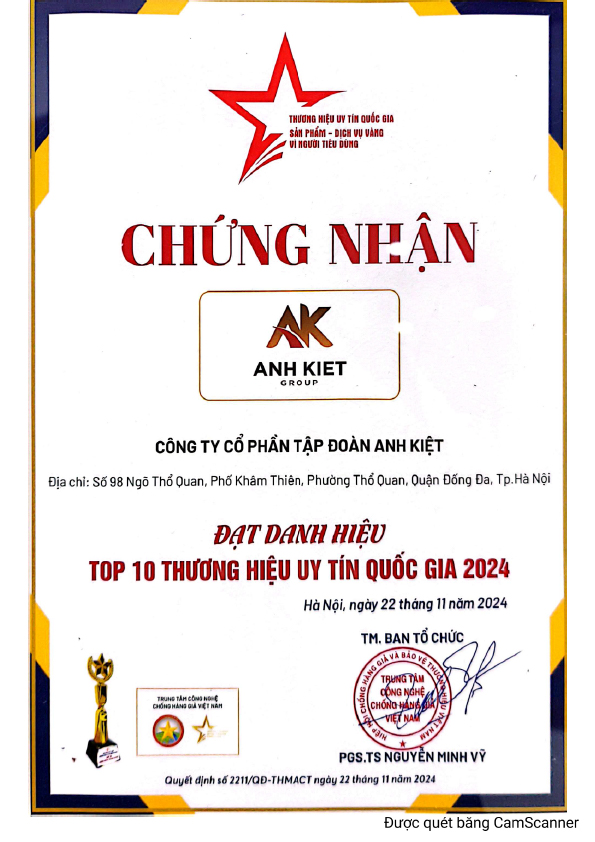 Top 10 Thương hiệu uy tín quốc gia