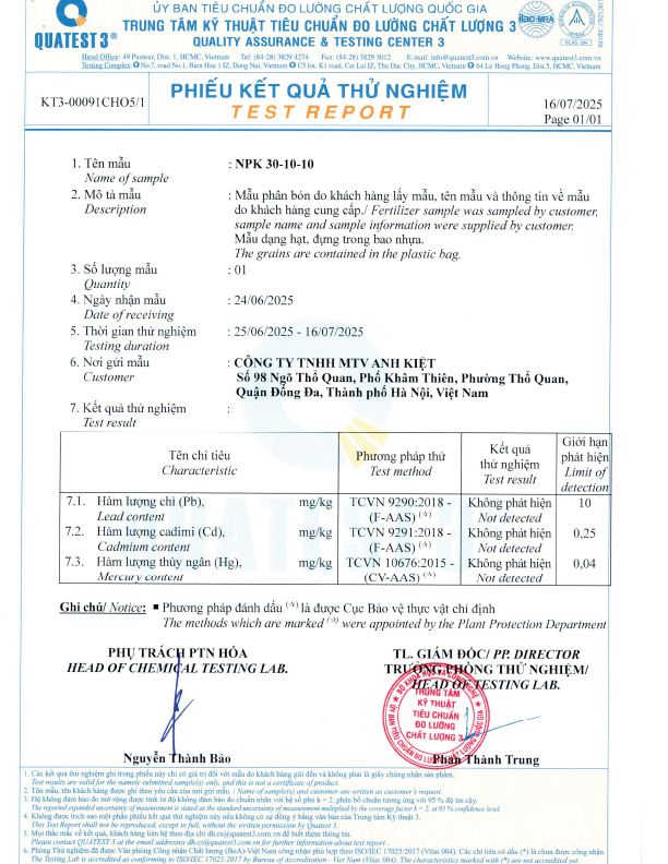 Kết quả kiểm nghiệm (5)