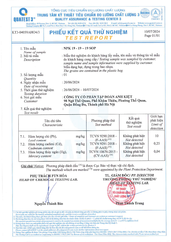 Kết quả kiểm nghiệm (3)